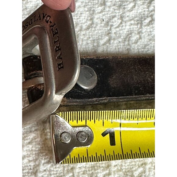 Harley-Davidson Leather Braided Belt Metal Accents Women Distressed Buckle USA - Picture 14 of 14